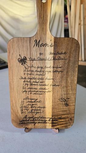 Handwritten Recipe Cutting Board