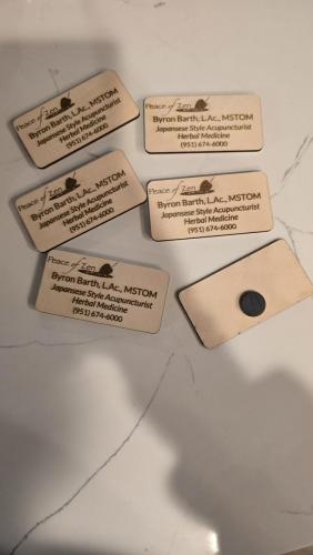 Custom Wood Magnet Business Cards