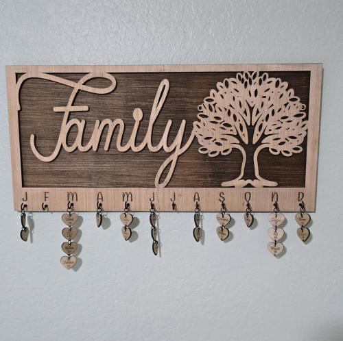 Family Birthday perpetual Calendar