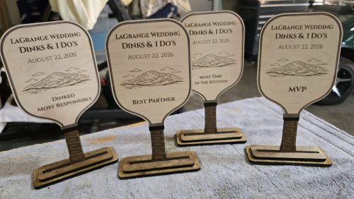 Custom laser engraved wood keepsakes and signs